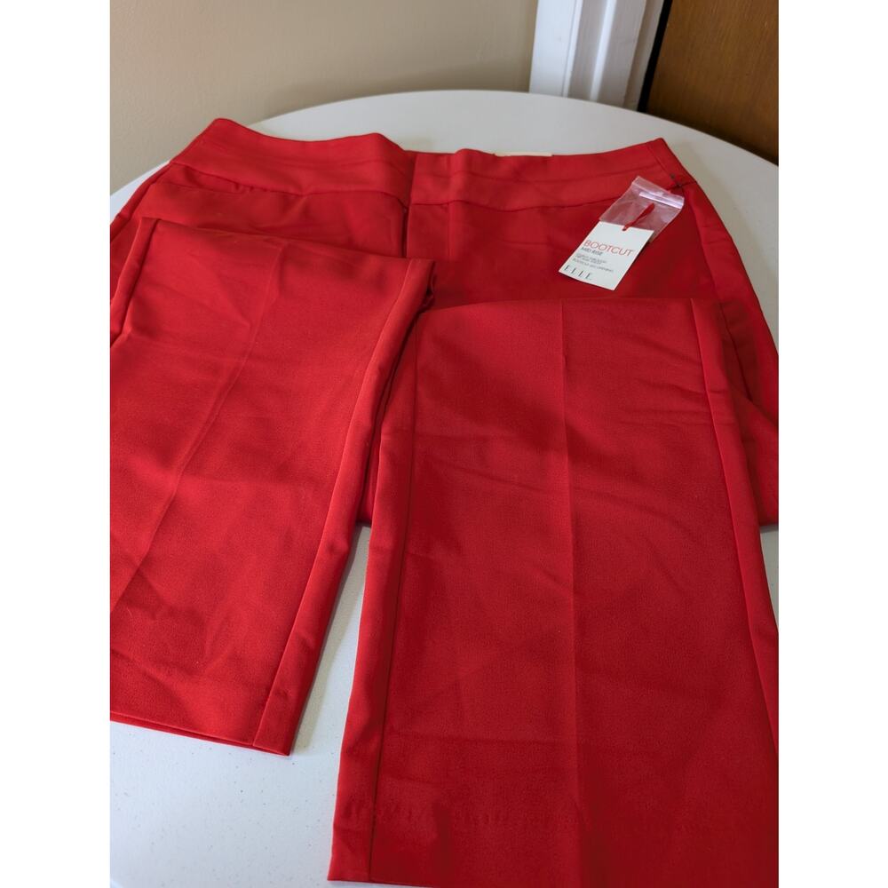 Elle Bootcut Red Pants - Picture 1 of 5